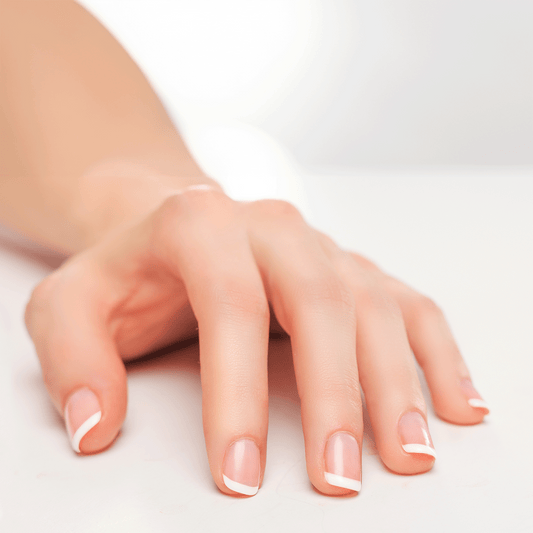 15. French SNS on Natural Nails